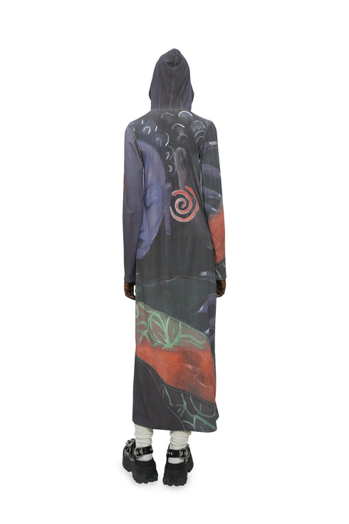 Drawing by Kristina HOOD DRESS -TWO BUDDAHS- *Last1